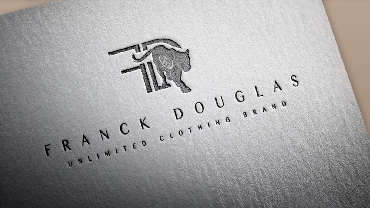 logo textile marque de vetements noir franck douglas